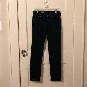 AG navy blue sateen “the stilt” pants size 28r